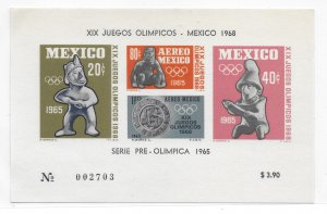 Mexico 1966 19th Olympic Games Mexico Imperf Sc C311a MNH C6