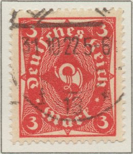 Germany Deutsches Reich Weimar Republic Posthorn 3 Mk stamp Mi225 1922