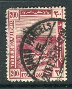 EGYPT; 1922 early Egypt History Optd. issue Mint hinged 200m. value