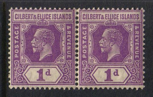 Gilbert & Ellice Islands #28 pair King George V