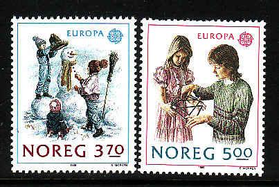 Norway-Sc#942-3-Unused NH Europa set-1989-