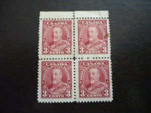 Stamps - Canada - Scott# 219 - Used Block of 4 Stamps