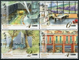Macao Macau 2021 MNH Architecture Stamps Libraries Books Literature 4v Block