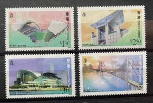 (321) HONG KONG 1997 : STADIUM PEAK TOWER LANTAU LINK BRIDGE - MNH VF