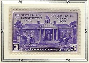 Catalog # 835 Single stamp Constitution Ratification Issue