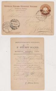 MEXICO 1903 PS CARD OF HAMBURG AMERIKA LINIE H&G 113 TAMPICO Cds TO BERLIN VF 