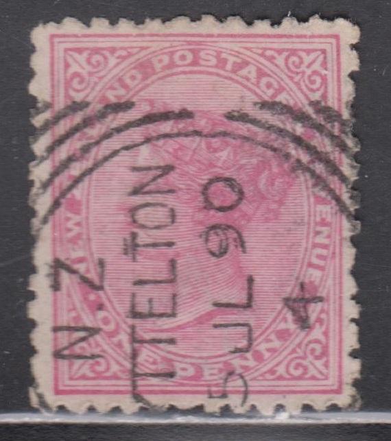 NEW ZEALAND - Scott # 61b Used - Early Queen Victoria - Perf 12 by 11.5