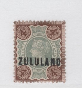 ZULULAND #4 overprint on GB 4d very lightly hinged