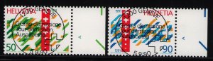 Switzerland 867-868 used stamps superb cancels (1)