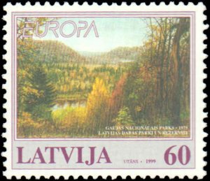 Latvia #484-485, Complete Set(2), 1999, Europa, Never Hinged