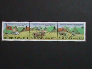 ​MALDIVES-1995-SC#2081-18TH ANNIV:-WORLD SCOUT JAMBOREE-NETHERLANDS MNH SET