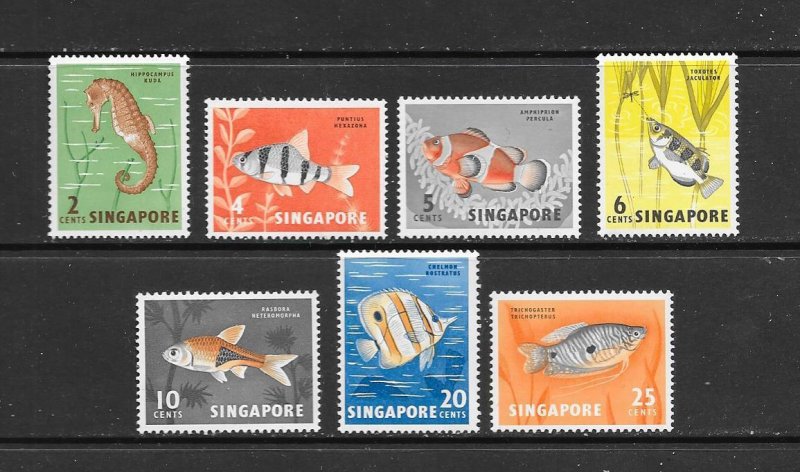 FISH - SINGAPORE #53-59   MNH