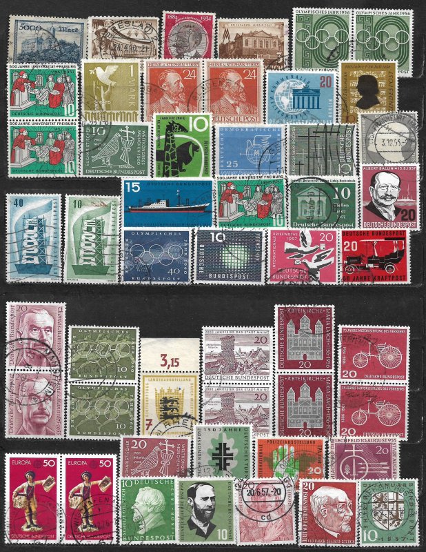 COLLECTION LOT OF 50 GERMANY  1923+ STAMPS