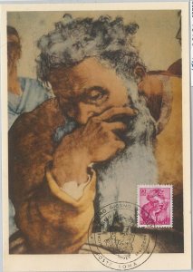 56869 - ITALY - POSTAL HISTORY - MAXIMUM CARD - 1961 MICHELANGELO 90 L. - ART-