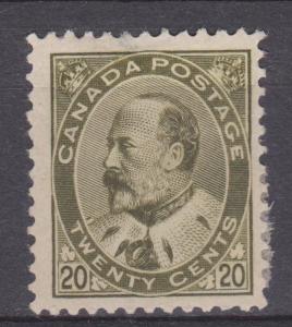 Canada 1903 KEVII 20c Olive Green Sc#94 VF Mint