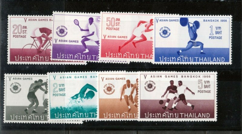 Thailand #442 - #449 Very Fine Never Hinged Set