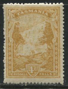 Tasmania 1911 Scenic Views 4d dull yellow mint o.g.