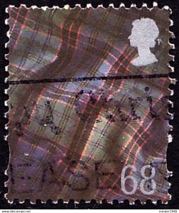 GREAT BRITAIN Scotland 2002 QEII 68p Greenish Yellow, Bright Magenta, New Blu...