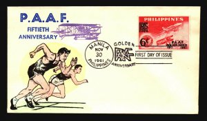 Philippines 961 PAAF 15th Ann FDC / Hand Painted / UA - L3103