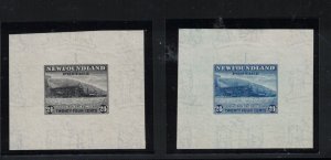 Newfoundland #210DP Extra Fine Die Proofs In Black & Light Blue On White Wove