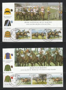Ireland 1003b, 1004a, 1005a-1005b Booket Panes Empty Booklet U  Horse Racing