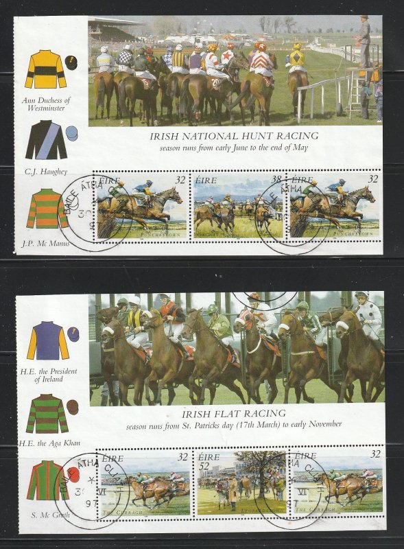 Ireland 1003b, 1004a, 1005a-1005b Booket Panes Empty Booklet U  Horse Racing
