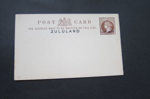 Zululand 1893 overprint Postcard 1/2d Art word SPECIMENT - Scarce