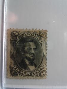 SCOTT # 77 USED SCV $ 250 ABRAHAM LINCOLN 15 CENT RARE STAMP 1861 !!!