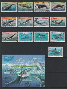 Niue x 3 sets & 4 mini sheets MNH moderns