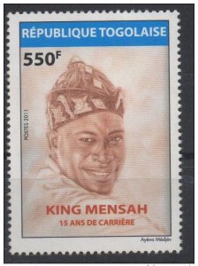2011 Togo - Mi. A4316 King Mensah 15 Year Career 550F MNH RARE!!!-