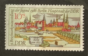 Germany DDR 1986 Scott 2553 used - 10+5pf,  Youth Stamp Exhibition in Berlin