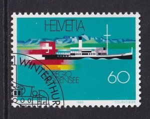 Switzerland  #931  cancelled 1993  lake steamer