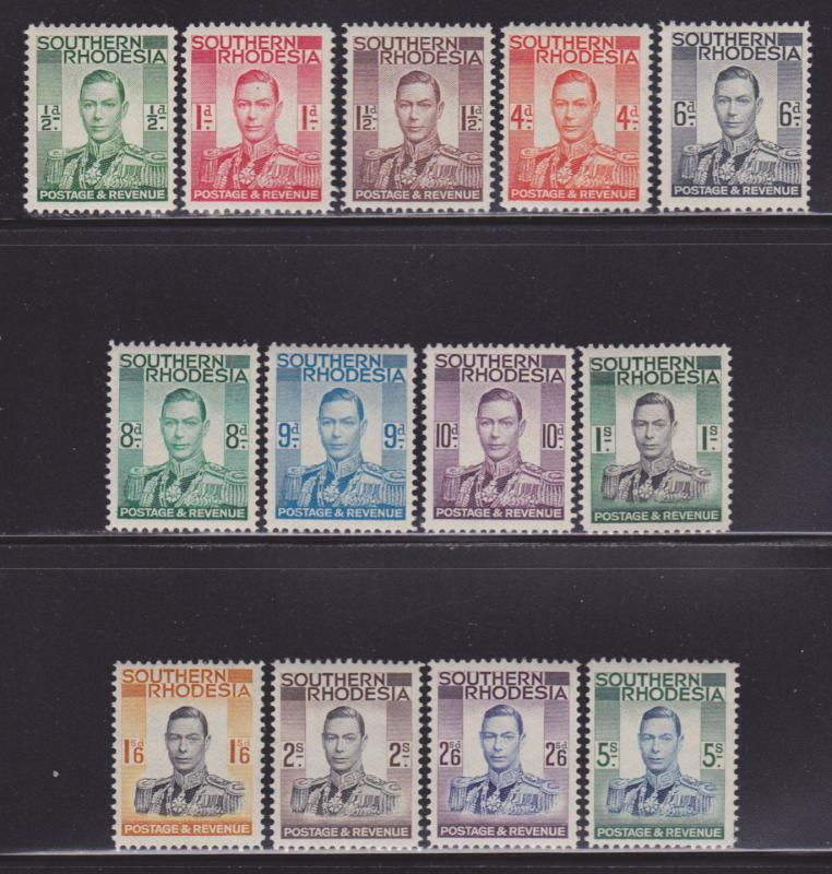 Southern Rhodesia 42-54 VF-MLH set nice colors cv $ 58 ! see pic !