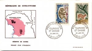 Ivory Coast 1964 FDC - Tourism and Hunting - Abidjan - F65272