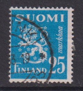 Finland    #304  used  1952  Lion 25m blue