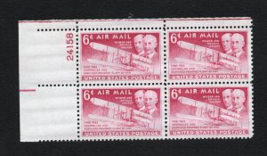 USA Scott # C45  UNUSED  MNH   plate block of 4