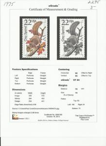 # 2295 MINT NEVER HINGED GRAY SQUIRREL VF+