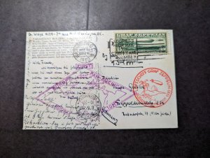 1930 USA LZ 127 Graf Zeppelin Airmail Cover FFC Washington DC to Germany #C13