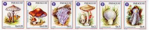 Paraguay 1986 Sc#2166  Mushrooms  Strips of 6 Perforated MNH