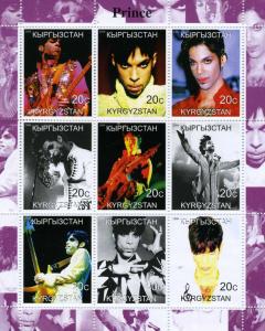 Kyrgyzstan 2000 PRINCE Pop Singer Sheet Perforated Mint (NH)