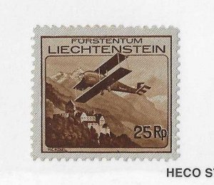 Liechtenstein Sc #C3 25rp airmail OG VF