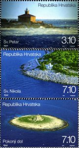 Croatia 2012 MNH Stamps Scott 838-840 Lighthouses