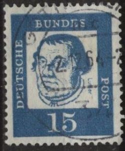 Germany 828 (used) 15pf Martin Luther, blue (1961)