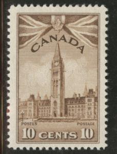 CANADA Scott 257 MH* 1943 10c stamp CV$4.50