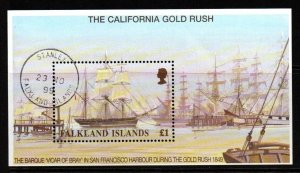 FALKLAND ISLANDS SGMS858 1999 CALIFORNIA GOLD RUSH USED