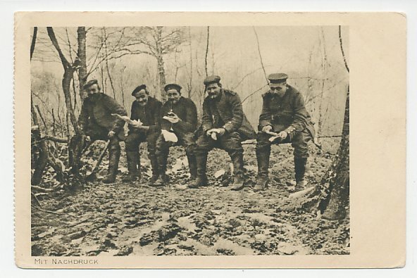 Fieldpost postcard Germany 1915 Smoking - Cigar - Pipe - Cigarette - WWI