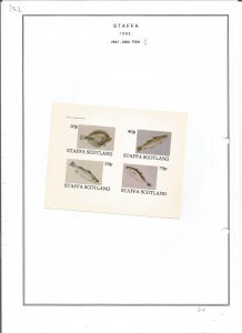 STAFFA - 1982 - Fish - Sheet - Mint Light Hinged - Private Issue