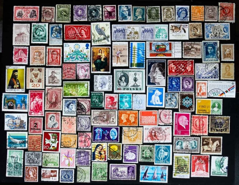 Worldwide Lot of 108 stamps Mint & Used