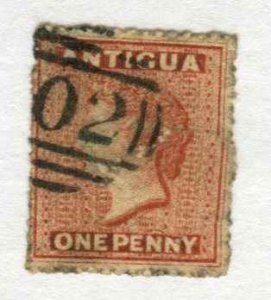 Antigua SC# 2 VIctoria 1d wmk 5 rough perf Used