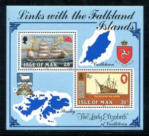 Isle of Man 259, MNH. Links with the Falkland Islands 1984. Sailing ship  x18632